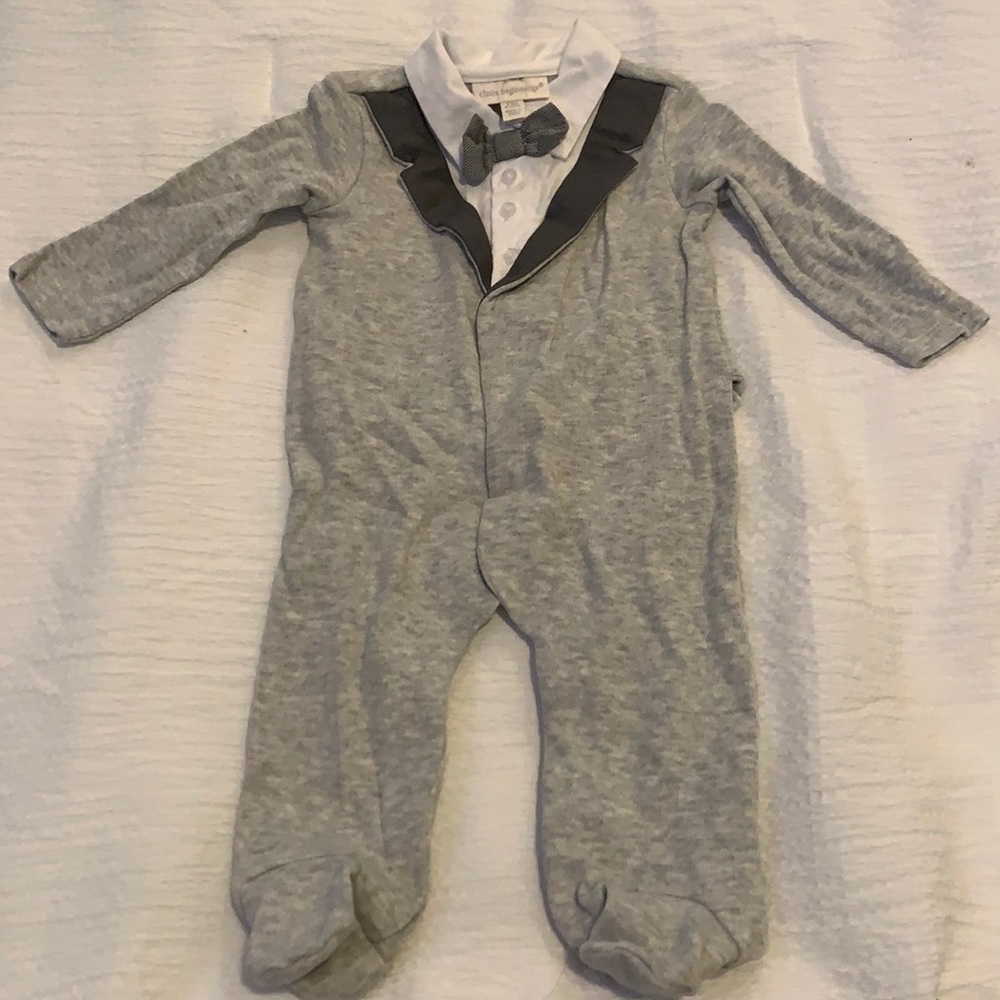 Cotton tuxedo one piece